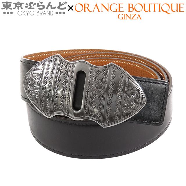 HERMES（エルメス） トゥアレグ バックル ベルト □H刻印 ブラックx
