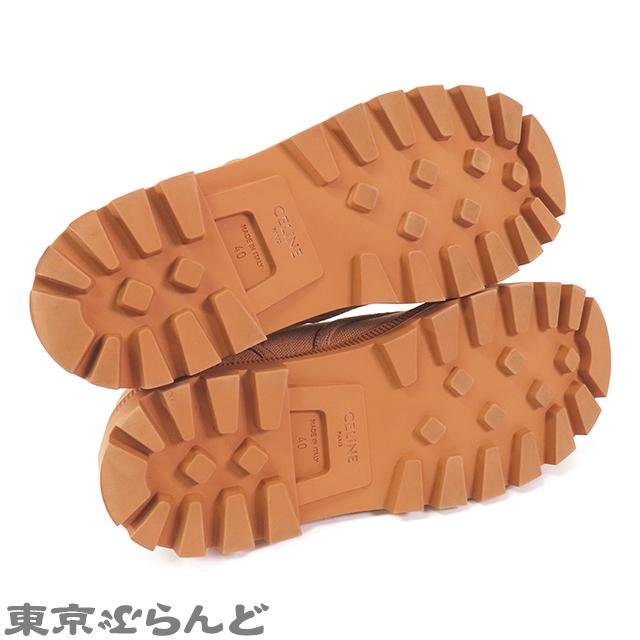 CELINE（セリーヌ） パタパン アンクルブーツ タン キャンバス ラバー