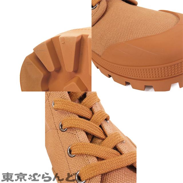 CELINE（セリーヌ） パタパン アンクルブーツ タン キャンバス ラバー