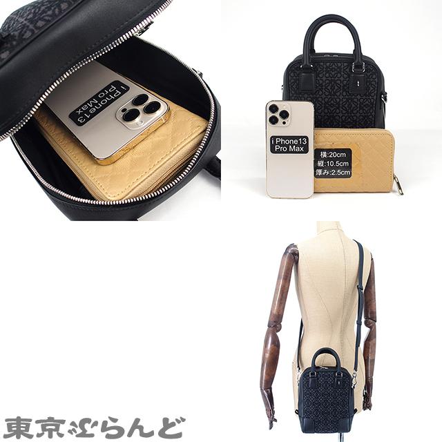 LOEWE ロエベ アマソナ 15 アンスラサイトxブラック レザー LOEWE ロエベ アマソナ 15 アンスラサイトxブラック レザー