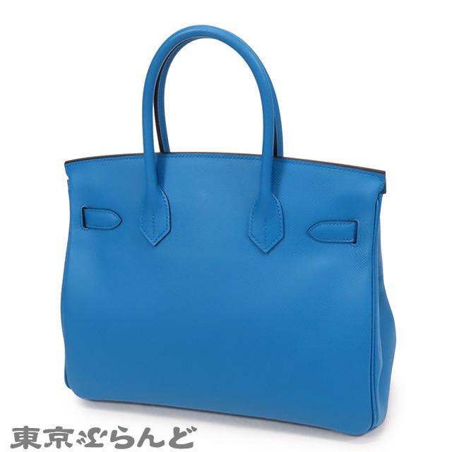 エルメス HERMES バーキン 30 D刻印 青 ブルーザンジバル シルバー金具 エプソン ハンドバッグ レディース 101725437｜tokyobrand｜02