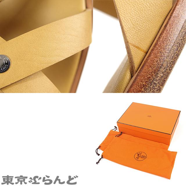 HERMES（エルメス） ストラップ サンダル ベージュ レザー セリエ 44