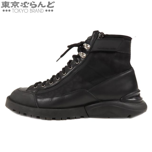 ディオール Dior コンバットショートブーツ オブリーク ブラック