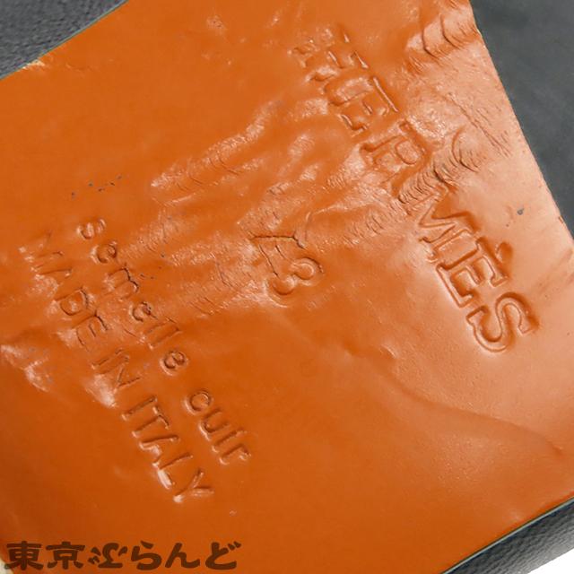 エルメス HERMES モカシン ジョヴァンニ ブラック レザー ローファー 靴 43 モカシン メンズ 101727587｜tokyobrand｜07