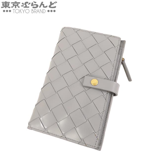 ボッテガヴェネタ BOTTEGAVENETA ジッピー ウォレット グレー レザー
