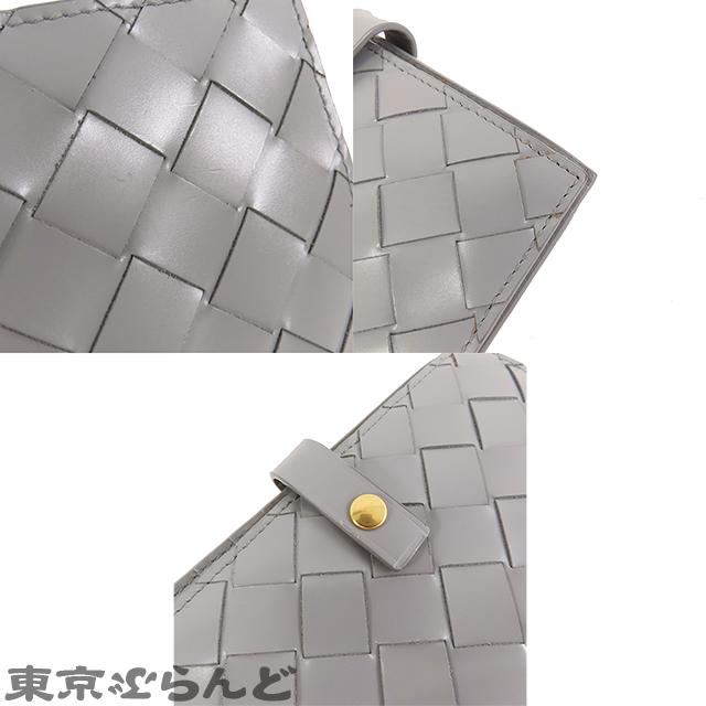 ボッテガヴェネタ BOTTEGAVENETA ジッピー ウォレット グレー レザー