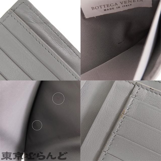 ボッテガヴェネタ BOTTEGAVENETA ジッピー ウォレット グレー レザー イントレチャート  二つ折り財布 レディース 101728276｜tokyobrand｜08