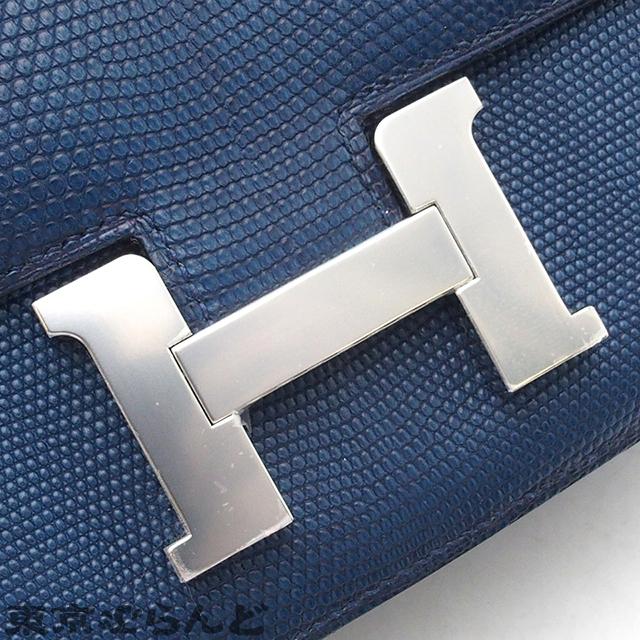 エルメス HERMES ミニ コンスタンス3 U刻印 ブルーサフィール シルバー金具 リザード ショルダーバッグ レディース 2022年 展示未使用 101728397｜tokyobrand｜08