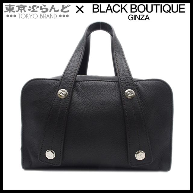 CHANEL ブラックレザー ミニボストン CHANEL（シャネル） ココマーク ミニ ボストンバッグ 10番台 A29316