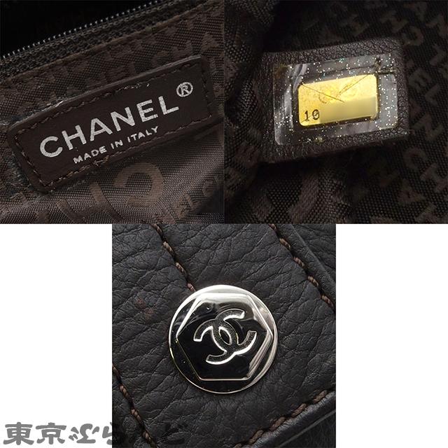 まこ シャネル CHANEL  レザー ボストン ショルダーバック CHANEL シャネル チョコバー レザー ミニボストン ショルダーバッグ