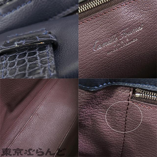 カミーユフォルネ　camille fournet　パープルレザー トートバッグ カミーユフォルネ Camille Fournet 12.01 トートバッグ マリーン