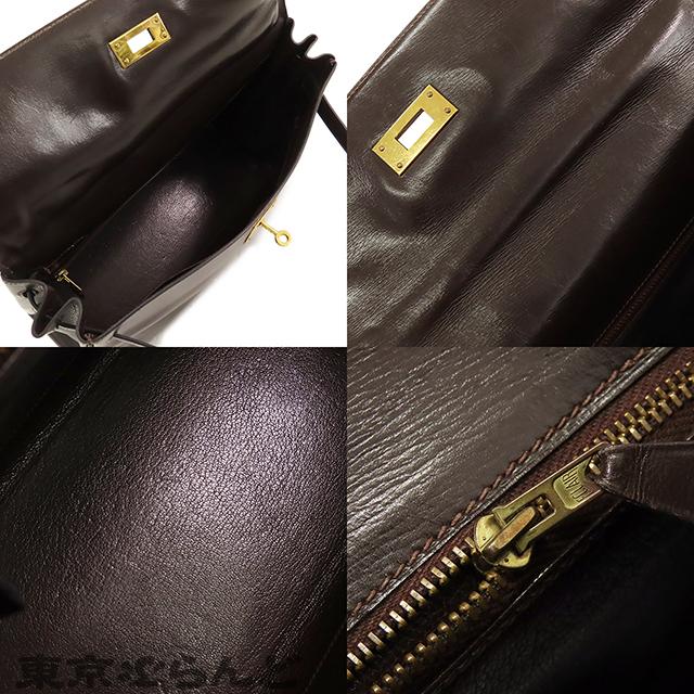 HERMES（エルメス） ケリー 32 〇I刻印 茶 ダークブラウン ゴールド