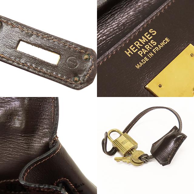HERMES（エルメス） ケリー 32 〇I刻印 茶 ダークブラウン ゴールド