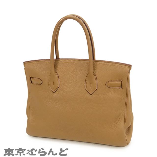 HERMES エルメス バーキン 30 □L刻印 タバックキャメル シルバー金具 
