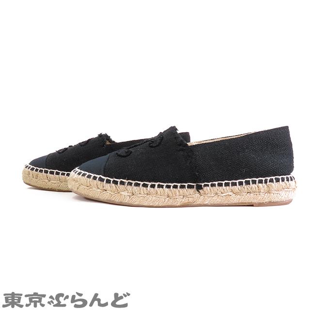 CHANEL シャネル エスパドリーユ G29762 ブラック キャンバス CHANEL シャネル エスパドリーユ G29762 ブラック キャンバス