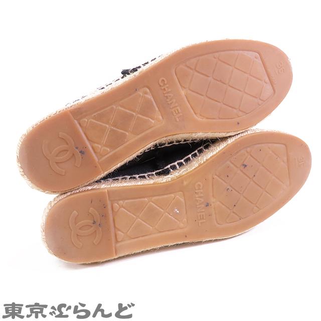 CHANEL シャネル エスパドリーユ G29762 ブラック キャンバス CHANEL シャネル エスパドリーユ G29762 ブラック キャンバス