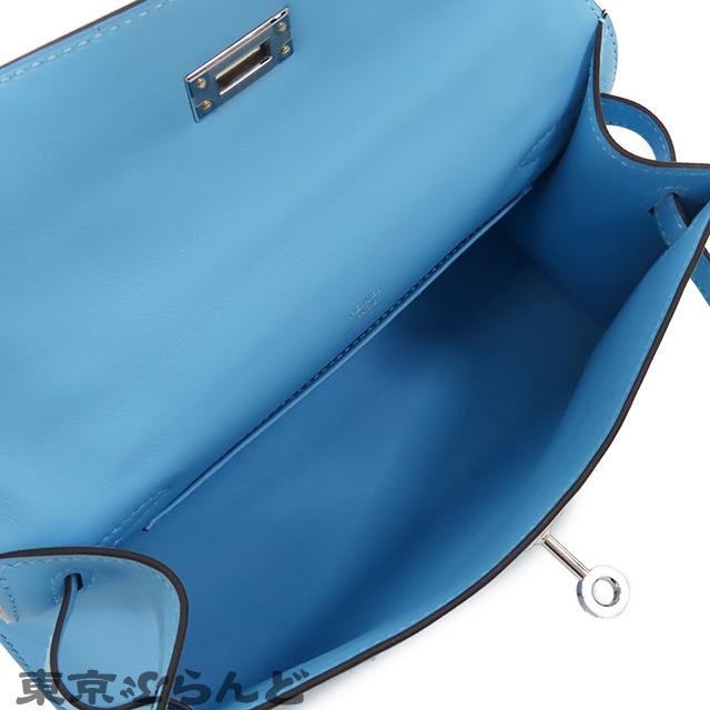 HERMES（エルメス） ポシェットケリー B刻印 青 セレスト/セレステ