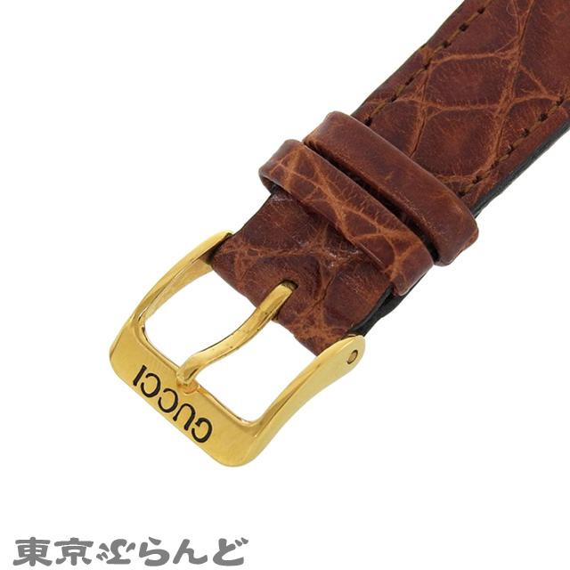 GUCCI グッチ ラウンド 金無垢ケース 700M ホワイトxゴールド GUCCI グッチ ラウンド 金無垢ケース 700M ホワイトxゴールド