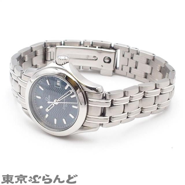 OMEGA シーマスター レディース2581.81 120m 付属品付き OMEGA（オメガ） シーマスター 120m 2581.81 ブルー SS 保証書付き