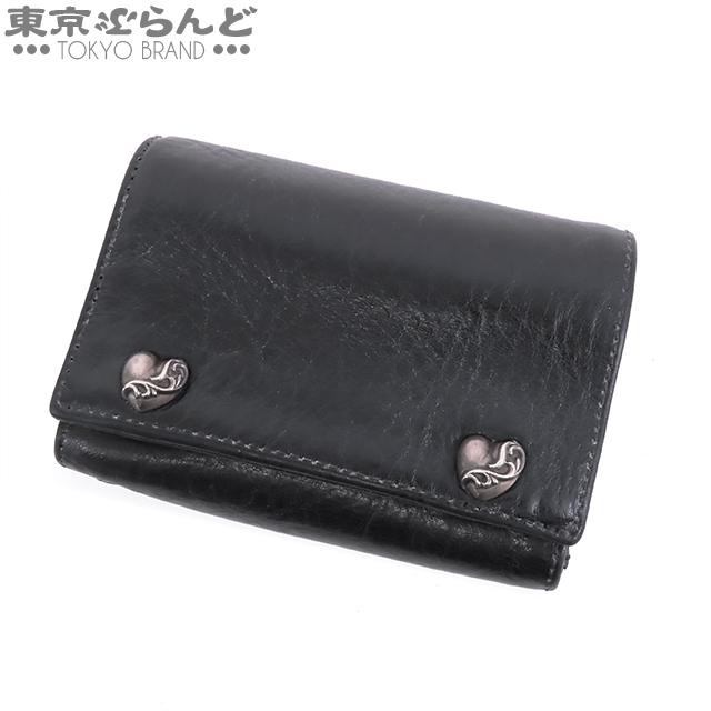 クロムハーツ CHROME HEARTS 3フォールド ウォレット ブラック クロムハーツ CHROME HEARTS 3フォールド ウォレット ブラック