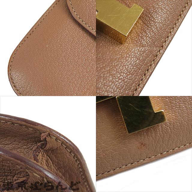 エルメス HERMES コンスタンス3 ミニ U刻 クレ GD金具 シェーブル レディース ショルダーバッグ HERMES（エルメス） コンスタンス 3 ミニ U刻印 ケブラコ ゴールド金具