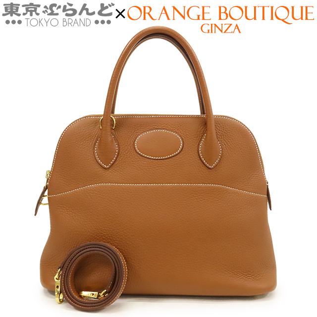 HERMES エルメス ボリード 31 D刻印 茶 ゴールド ゴールド金具  