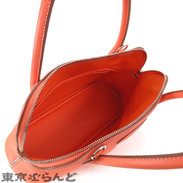 極美品 エルメス □D 刻印 ボリード31 レザー 2WAY ショルダーバッグ 斜め掛け ハンド トート シルバー 金具 レディース ENT 1106-N7 HERMES（エルメス） ボリード31 □D ハンドバッグ ボックスカーフ 黒