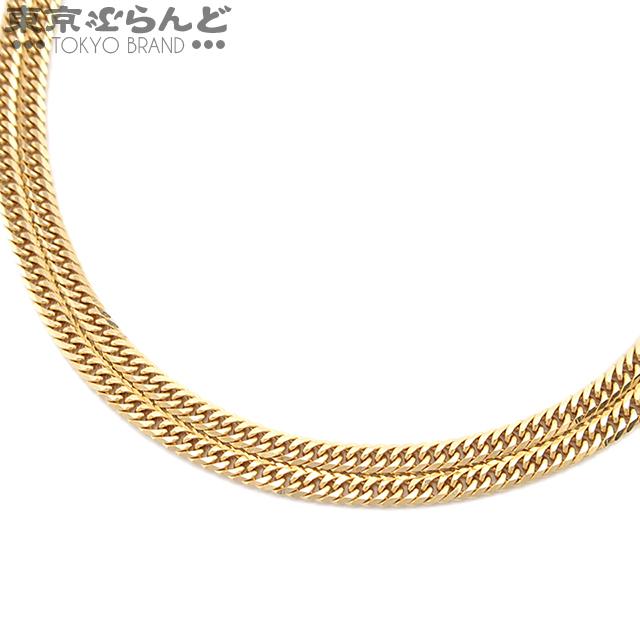 喜平 6面ダブル ネックレス イエローゴールド K18YG キヘイ 6面W 50cm 