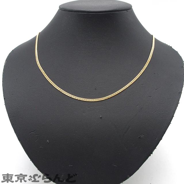 喜平 6面ダブル ネックレス イエローゴールド K18YG キヘイ 6面W 50cm 