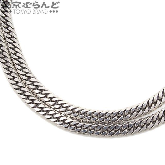 (B031911)Pt850 チェーン 喜平6面ダブル ネックレス アクセサリー 喜平 6面ダブル ネックレス Pt850 キヘイ 6面W 60cm 100.3g 造幣局検定