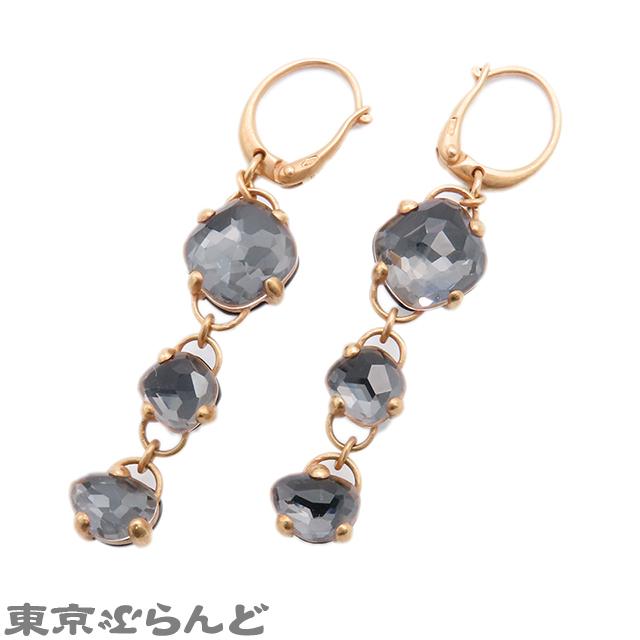 ポメラート Pomellato カプリ ピアス ピンクゴールドxブラック K18PG