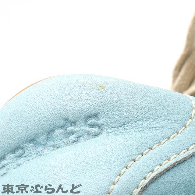 HERMES（エルメス） クイックスニーカー ライトブルー レザー