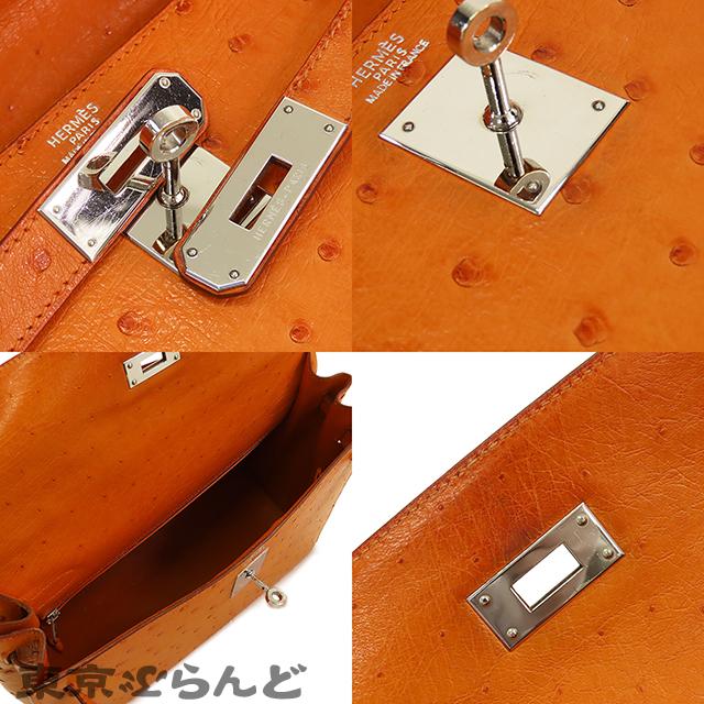HERMES（エルメス） ケリー 32 □F刻印 オレンジ シルバー金具