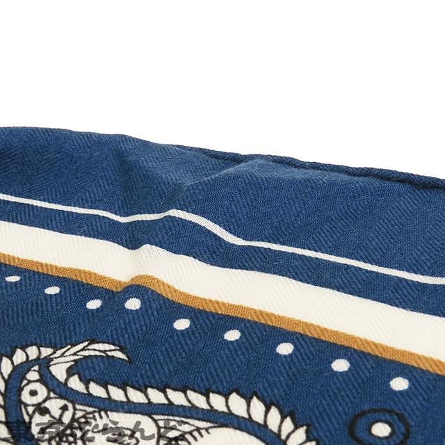 新品未使用　HERMES エルメス　カレジェアン 140 バンダナ　マリン 新品未使用 HERMES エルメス カレジェアン 140 バンダナ マリン - メルカリ