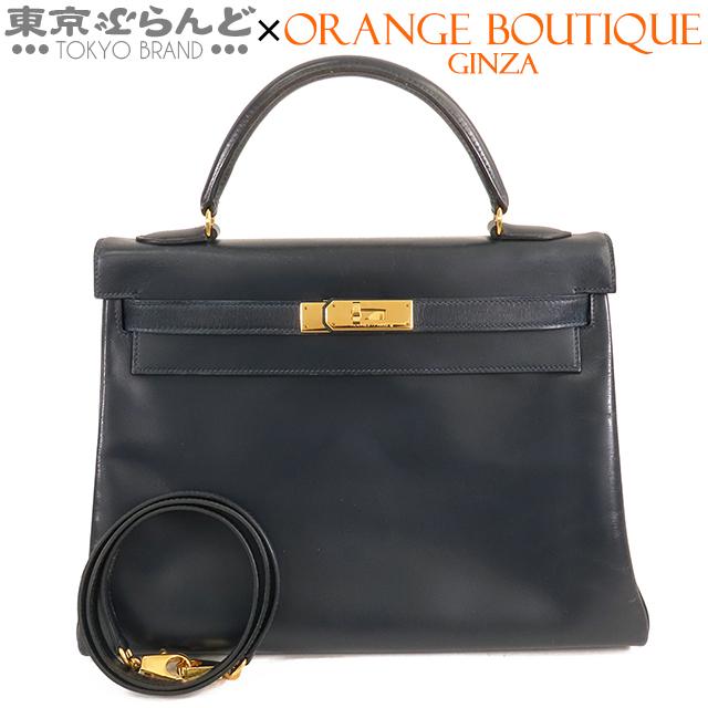 HERMES エルメス ケリー 32 ○U刻印 ネイビー ゴールド金具 HERMES エルメス ケリー 32 ○U刻印 ネイビー ゴールド金具