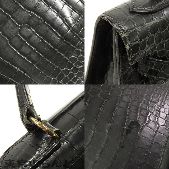 HERMES エルメス ケリー 32 〇P刻印 黒 ブラック ゴールド金具 HERMES エルメス ケリー 32 〇P刻印 黒 ブラック ゴールド金具