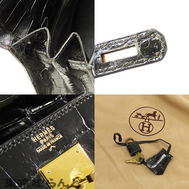 HERMES エルメス ケリー 32 〇P刻印 黒 ブラック ゴールド金具 HERMES エルメス ケリー 32 〇P刻印 黒 ブラック ゴールド金具