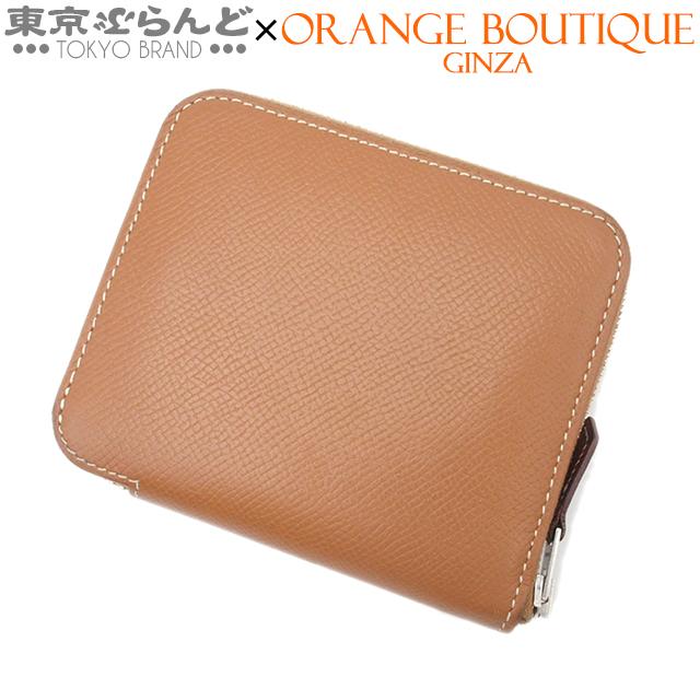 エルメス HERMES アザップ シルクイン コンパクト 財布 D刻印 ゴールド 