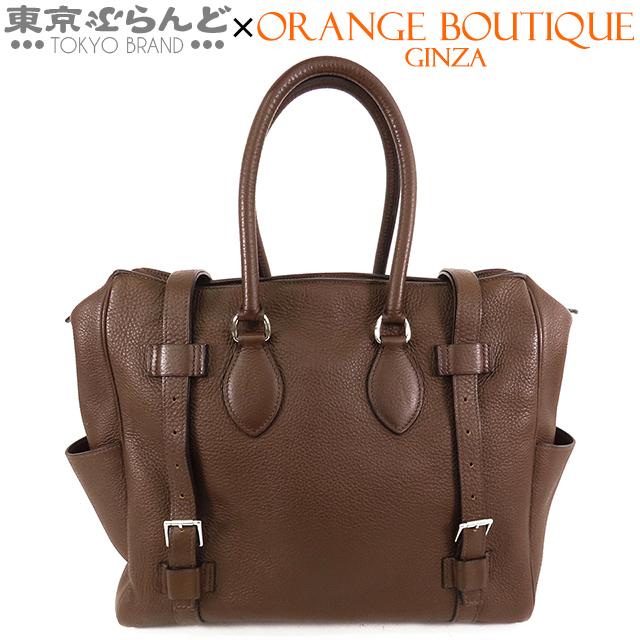 エルメス HERMES ピュールサングル 35 □L刻印 ダークブラウン  