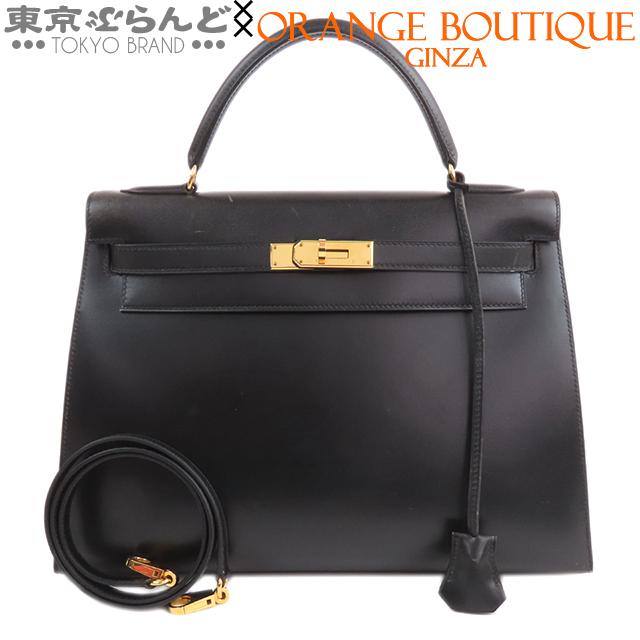HERMES エルメス ケリー 32 ○Z刻印 ブラック ゴールド金具 ボックス  