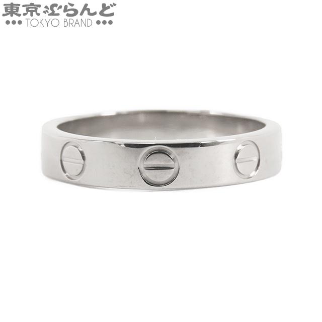 カルティエ CARTIER ミニ ラブリング ホワイトゴールド K18WG 10号相当 