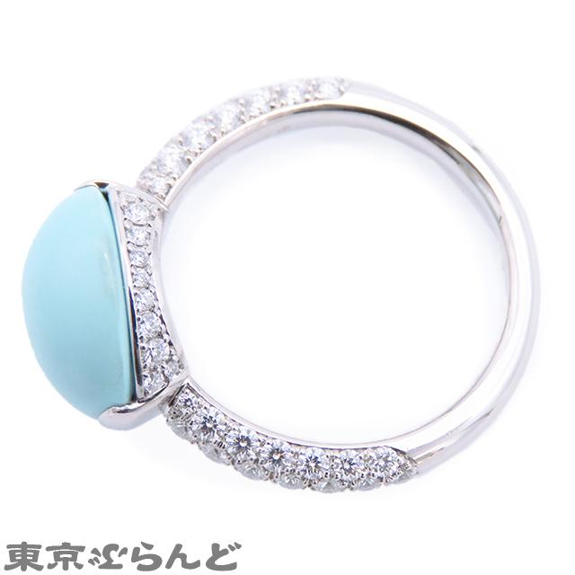 ギメル Gimel ターコイズ リング プラチナ Pt950 ダイヤモンド パヴェ