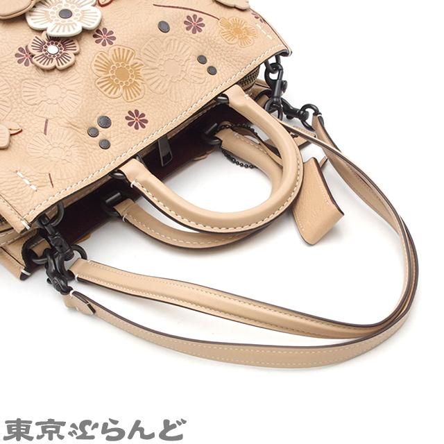 COACH（コーチ） クリスタル ティー ローズ ローグ 2WAY ハンドバッグ