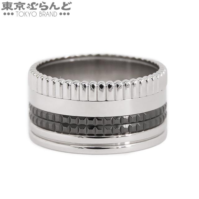 キャトルリング　ブラック×ホワイトゴールド　ラージサイズ　8〜9号の方 BOUCHERON（ブシュロン） キャトル ブラック ラージ ホワイトゴールドx