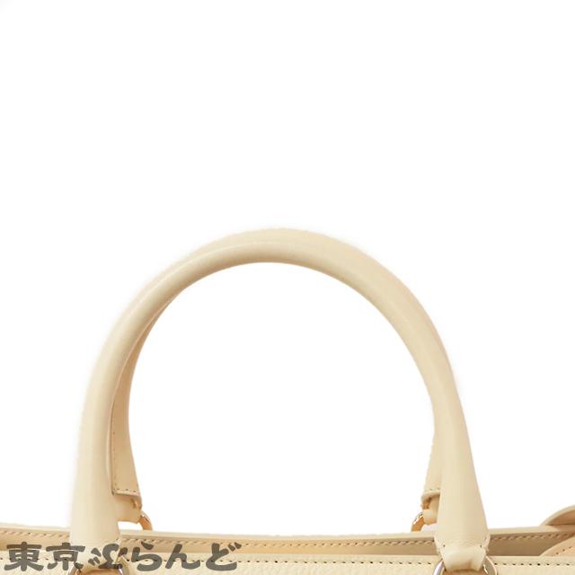 BVLGARI（ブルガリ） ロゴ ラージトート 291105 アイボリー レザー