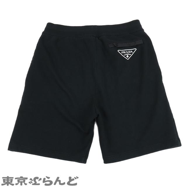 PRADA プラダ ハーフパンツ ショートパンツ ブラック コットン PRADA プラダ ハーフパンツ ショートパンツ ブラック コットン