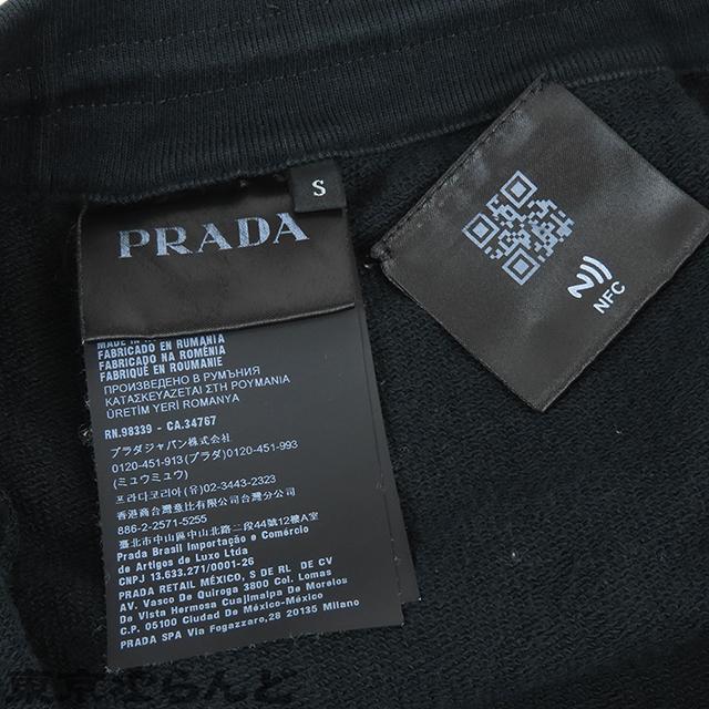 PRADA プラダ ハーフパンツ ショートパンツ ブラック コットン PRADA プラダ ハーフパンツ ショートパンツ ブラック コットン