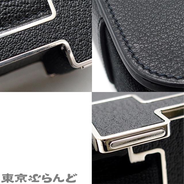 HERMES（エルメス） ゲタ U刻印 ブラック シルバー金具 シェーブル
