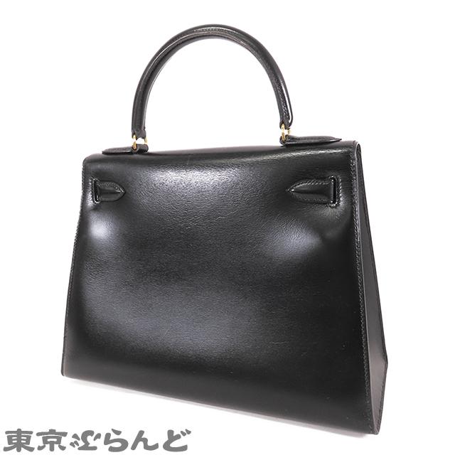 HERMES（エルメス） ケリー 28 外縫 〇U刻印 ブラック 黒 ゴールド金具