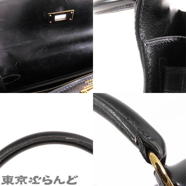 HERMES（エルメス） ケリー 28 外縫 〇U刻印 ブラック 黒 ゴールド金具